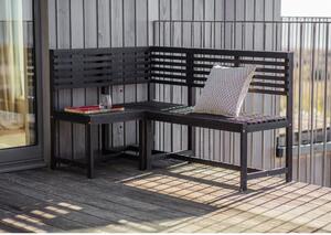 Leno Balcony Modular Bench - Charcoal