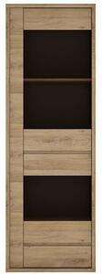 Shetland Oak Glazed Narrow Display Cabinet