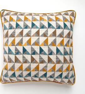 Portland Triangle Cushion Blue, Yellow and White