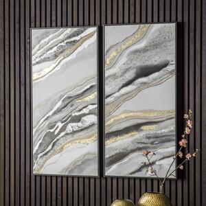 Mineral Abstract Framed Canvas Set of 2