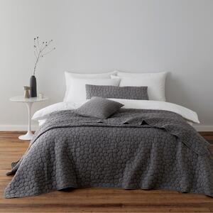 Pebble Charcoal Grey Bedspread Charcoal
