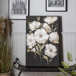 Painted 120cm x 80cm Peonies Framed Canvas