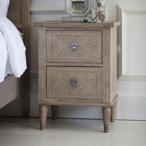 Tansy Natural 2 Drawer Bedside Table