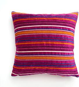 Acton Stripe Fuschia Cushion Cover Pink, Blue and Yellow