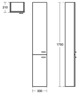 Ideal Standard Senses Space Storage Column - Gloss White