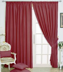 Eclipse Blackout Ready Made Pencil Pleat Curtains Rio Red