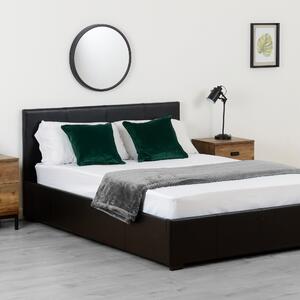 Waverley Faux Leather Ottoman Bed Black