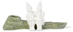 Kähler Christmas Tales candle sticks - Chrismas embrace 8.5 cm White