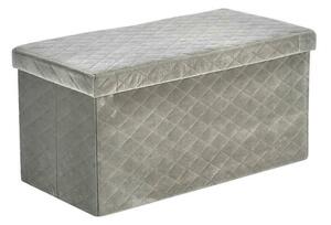 Velvet Fabric Storage Box in Grey