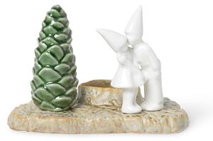 Kähler Christmas Tales candle sticks - Christmas kiss 12 cm White