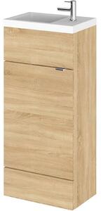 Balterley Dynamic 400mm Compact Vanity Unit with Basin - Natural Oak