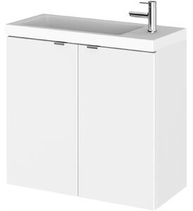 Balterley Dynamic 600mm Wall Hung Compact Vanity Unit with Basin - Gloss White