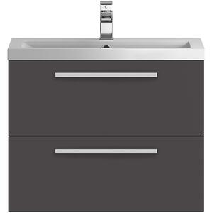 Balterley Duplex 720mm Cabinet With Basin - Gloss Grey