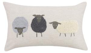Rectangular Sheep Cushion white