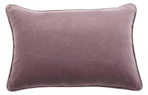 Clara Cotton Velvet Rectangle Cushion Purple