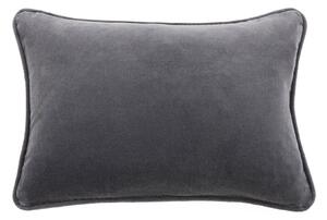 Clara Cotton Velvet Rectangle Cushion Grey