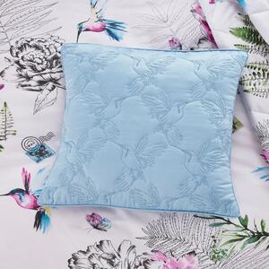 Heavenly Hummingbird Square Cushion Blue