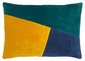 Morella Boudoir 40cm x 60cm Filled Cushion Emerald Ochre Navy