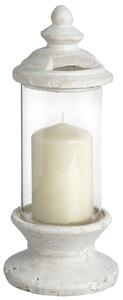 Stone & Glass White Candle Holder