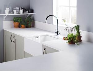 Minerva White Kitchen Worktop - 150 x 60 x 2.5cm