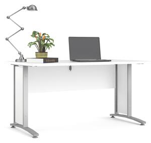 Prima White Desk With Steel Legs