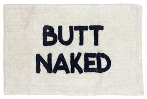 Butt Naked Cotton Anti Slip Bath Mat Ivory Charcoal