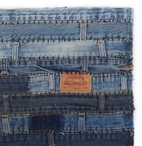 Rug Jeans Waistband Patchwork 80x150 cm Denim Blue