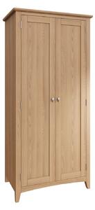 Guildford Solid Oak 2 Doors Hanging Wardrobe