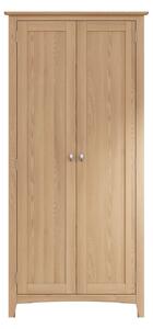 Guildford Solid Oak 2 Doors Hanging Wardrobe