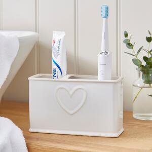 Country Hearts Electric Toothbrush Holder White