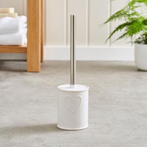 Country Hearts Toilet Brush White