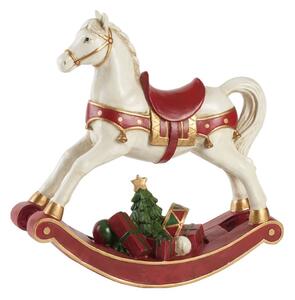 Villeroy & Boch Winter Collage decoration rocking horse White-red