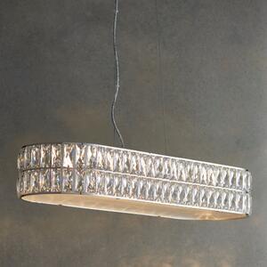 Vogue Crystal Armoury Integrated LED Diner Ceiling Fitting 75cm Chrome