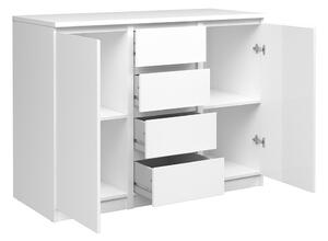Naia White Gloss Wooden 4 Drawers Sideboard