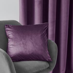 Recycled Velour 45x45cm Cushion Aubergine (Purple)
