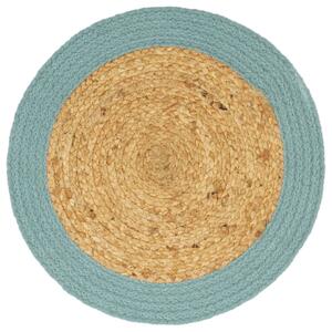 Placemats 4 pcs Natural and Green 38 cm Jute and Cotton