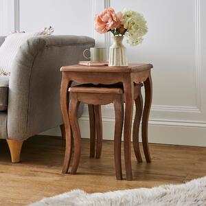 Giselle Nest Of Tables, Mango Wood Brown