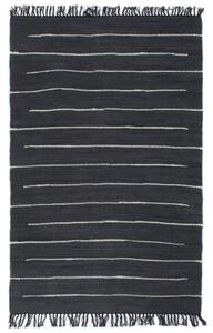 Hand-woven Chindi Rug Cotton 120x170 cm Anthracite