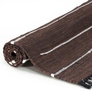 Hand-woven Chindi Rug Cotton 80x160 cm Brown