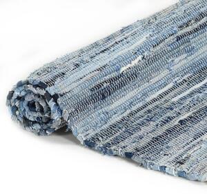 Hand-woven Chindi Rug Denim 120x170 cm Blue