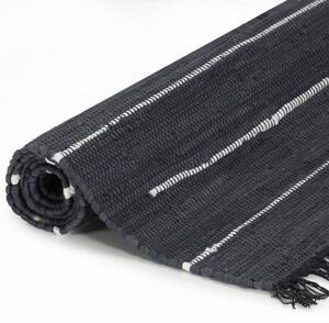 Hand-woven Chindi Rug Cotton 120x170 cm Anthracite