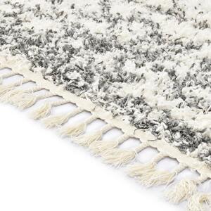 Rug Berber Shaggy PP Beige and Sand 80x150 cm