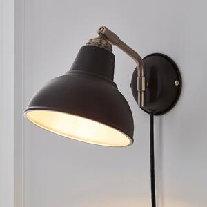 Bradwell Easyfit Plug-in Wall Light Black