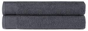 Shower Towel Set 2 pcs Cotton 450 gsm 70x140 cm Anthracite
