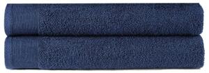 Shower Towel Set 2 pcs Cotton 450 gsm 70x140 cm Navy