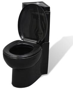 WC Ceramic Toilet Bathroom Corner Toilet Black
