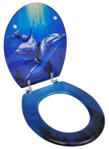 WC Toilet Seat MDF Lid Dolphins