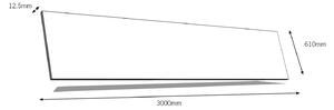 Woodstone Gris Compact Laminate Worktop - 3000x610x12.5mm
