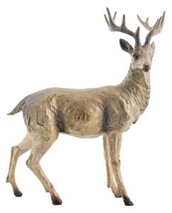 Lene Bjerre Daisy decoration deer 44.5 cm Antique brass