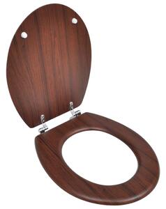 WC Toilet Seat MDF Lid Simple Design Brown